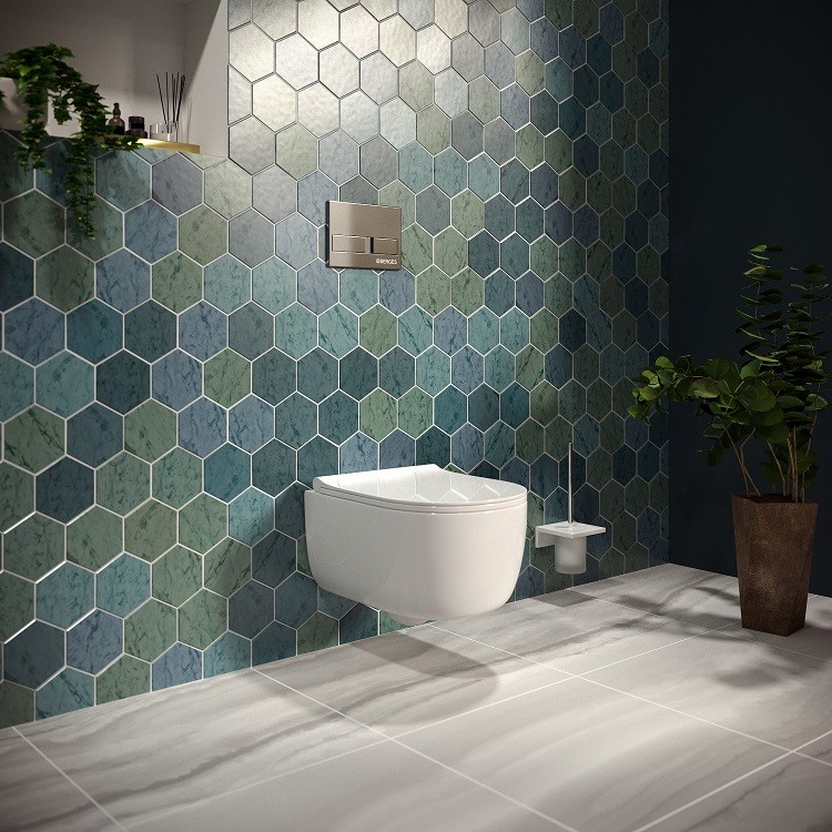 Инсталляция BERGES для скрытого монтажа NOVUM L2 с кнопкой матовый хром