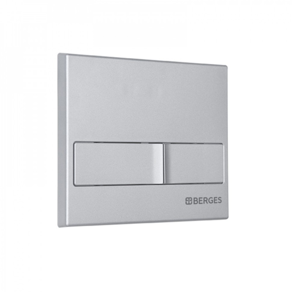Инсталляция BERGES для скрытого монтажа NOVUM L2 с кнопкой матовый хром