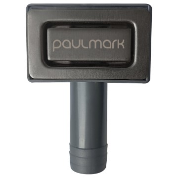 Перелив прямоугольный с логотипом, PM22-GM, вороненая сталь, Paulmark