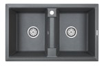 Мойка TANDEM 80/2, IT-GRANIT, PM238150-DG, графит, 810х500 мм, Paulmark