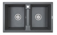 Мойка TANDEM 80/2, IT-GRANIT, PM238150-DG, графит, 810х500 мм, Paulmark