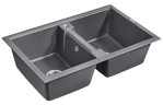 Мойка TANDEM 80/2, IT-GRANIT, PM238150-DG, графит, 810х500 мм, Paulmark