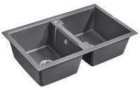 Мойка TANDEM 80/2, IT-GRANIT, PM238150-DG, графит, 810х500 мм, Paulmark