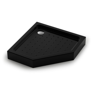 Душевой поддон Veconi Tezeo acrylic TZ-53B, 900x900x150, акрил, черный