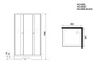 Душевой уголок Niagara Eco NG-009-14Q (90х90х195) низкий поддон(13см),стекло матовое,2 места
