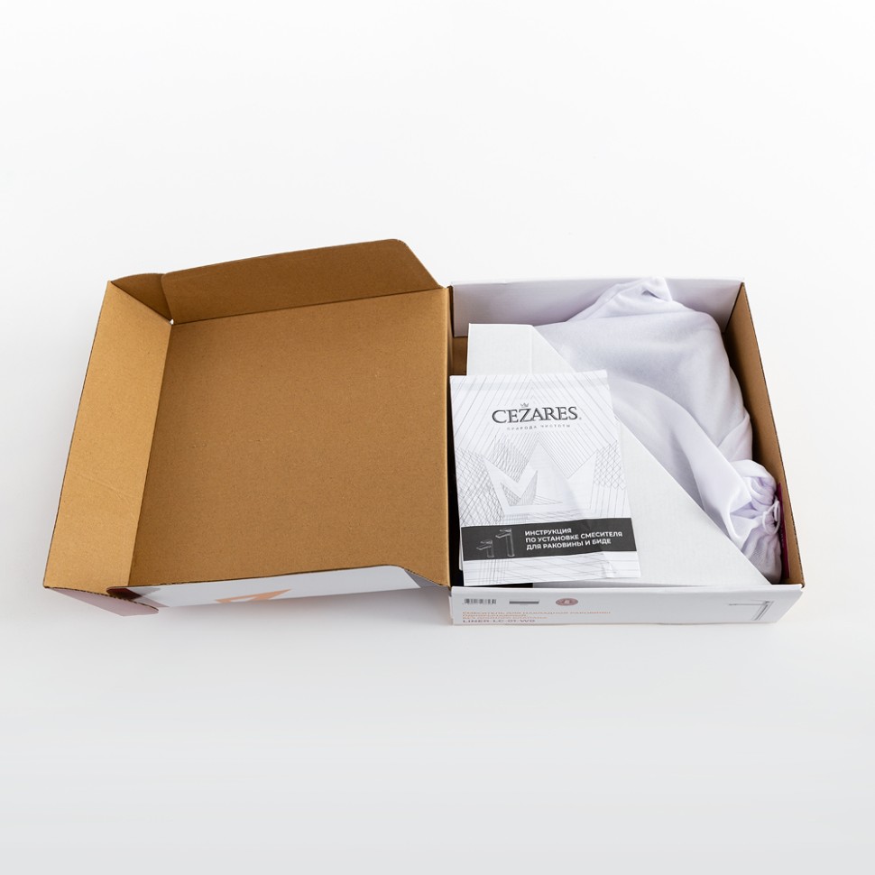 Смеситель для накладной раковины CEZARES LINER-LC-01-W0