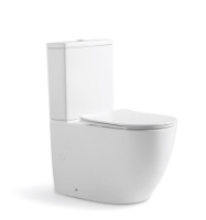 BILBAO Унитаз напольный безободковый TORNADO, тонкое сиденье дюропласт, soft close