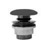 Донный клапан клик-клак GSI SPARES PCS26 для раковин/биде с переливом, цвет черный матовый Ardesia