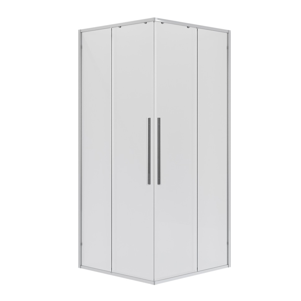 Душевое ограждение Niagara Nova NG-6624-34 (100х100х195) квадрат,двери раздвижные,хром,стекло прозрачное,1 место