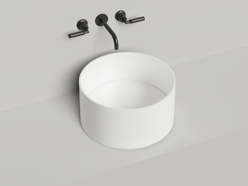 Раковина накладная ARMONIA ROUND 02 покраска по RAL полностью 450х450х250 S-Sense Глянцевое