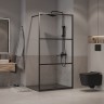 Душевая перегородка Niagara Nova NG-688-10BLACK (100х195) черный матовый,стекло прозрачное,1 место