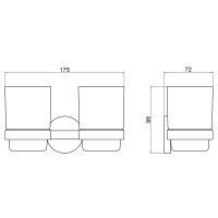 Стакан для зубных щеток двойной Timo Saona 13034/16 белый матовый