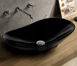 Раковина для ванной чёрная - глянцевая CeramaLux 7811АВ