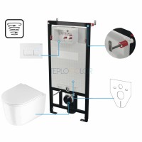 Унитаз с сиденьем, скрытого монтажа, 6 в 1