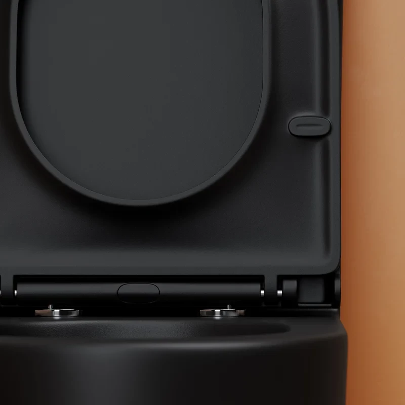 Напольный пристенный унитаз Metropol смыв Торнадо черный матовый CN4001TMB