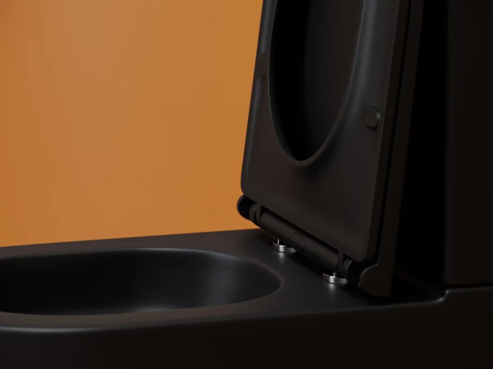 Напольный пристенный унитаз Metropol смыв Торнадо черный матовый CN4001TMB