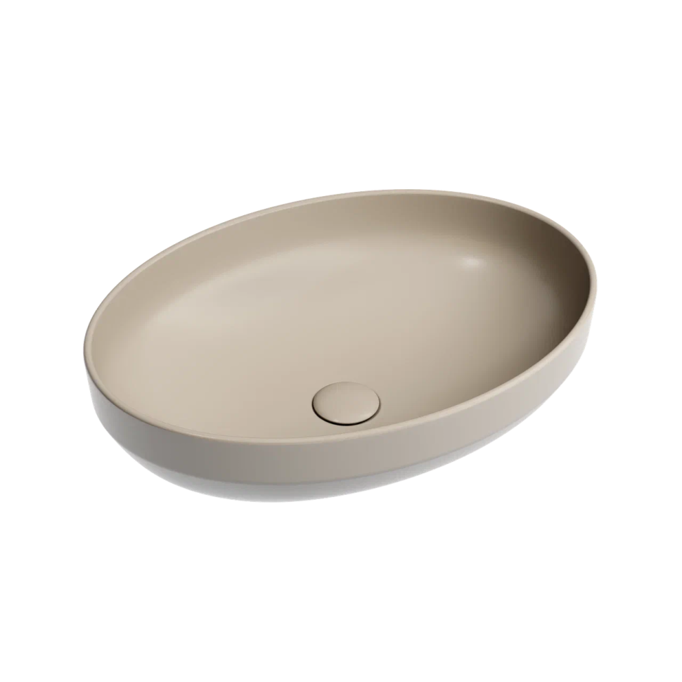 Умывальник чаша накладная овальная (цвет Капучино Матовый) Element 502x363x145мм