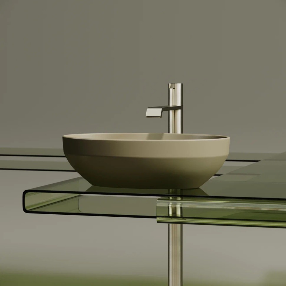 Умывальник чаша накладная овальная (цвет Капучино Матовый) Element 502x363x145мм