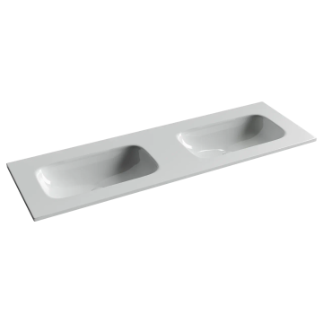 Раковина накладная мебельная CERAMICANOVA Grace прямоугольная 1410x457x137 с двумя чашами без отверстий под смеситель цвет белый CN7022wx