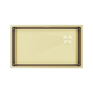 Мойка нерж. сталь NEXT-SKEW 74 UNI, PM887444-LG, светлое золото, 740х440мм, Paulmark 1,2мм