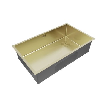 Мойка нерж. сталь NEXT-SKEW 74 UNI, PM887444-LG, светлое золото, 740х440мм, Paulmark 1,2мм