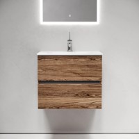 Тумба подвесная SANCOS Urban 590х450х550, c двумя ящиками оснащенными доводчиками, дуб чарльстон, арт. UR60ECH