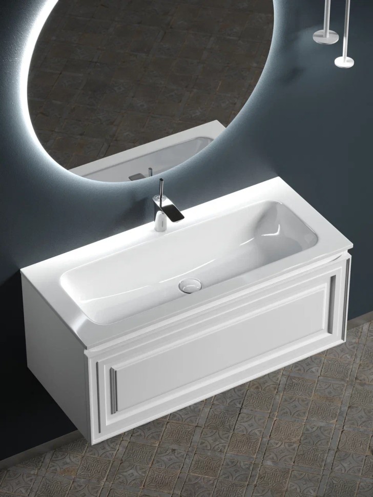 Тумба подвесная SANCOS Very 995х445х406, c одним ящиком оснащенным доводчиками, Bianco , арт.VR100W