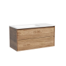 Тумба подвесная SANCOS Marmi 2.0 левая, 995х445х520, c двумя ящиками оснащенными доводчиками скрытого монтажа, цвет дуб чарльстон, арт.MR2.0100LECH