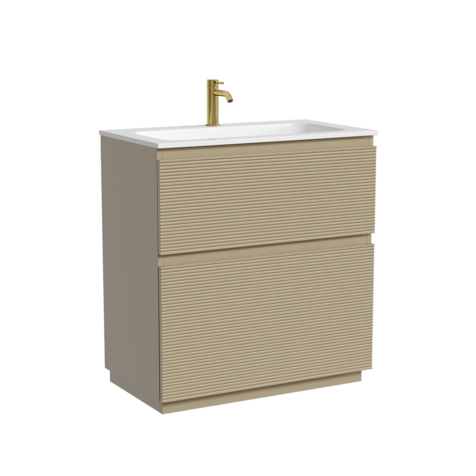 Тумба напольная SANCOS Folk Floor 790х445х850, c двумя ящиками оснащенными доводчиками, Капучино, арт.FL80FCP