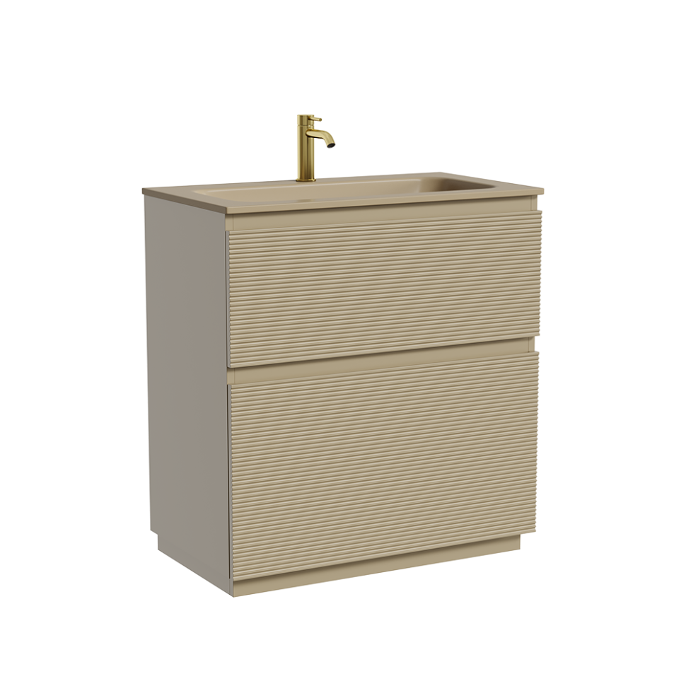 Тумба напольная SANCOS Folk Floor 790х445х850, c двумя ящиками оснащенными доводчиками, Капучино, арт.FL80FCP