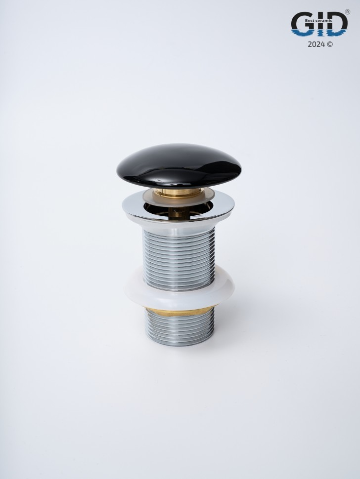 Донный клапан Gid без перелива Bl100 72201K черный глянцевый 7x7x10