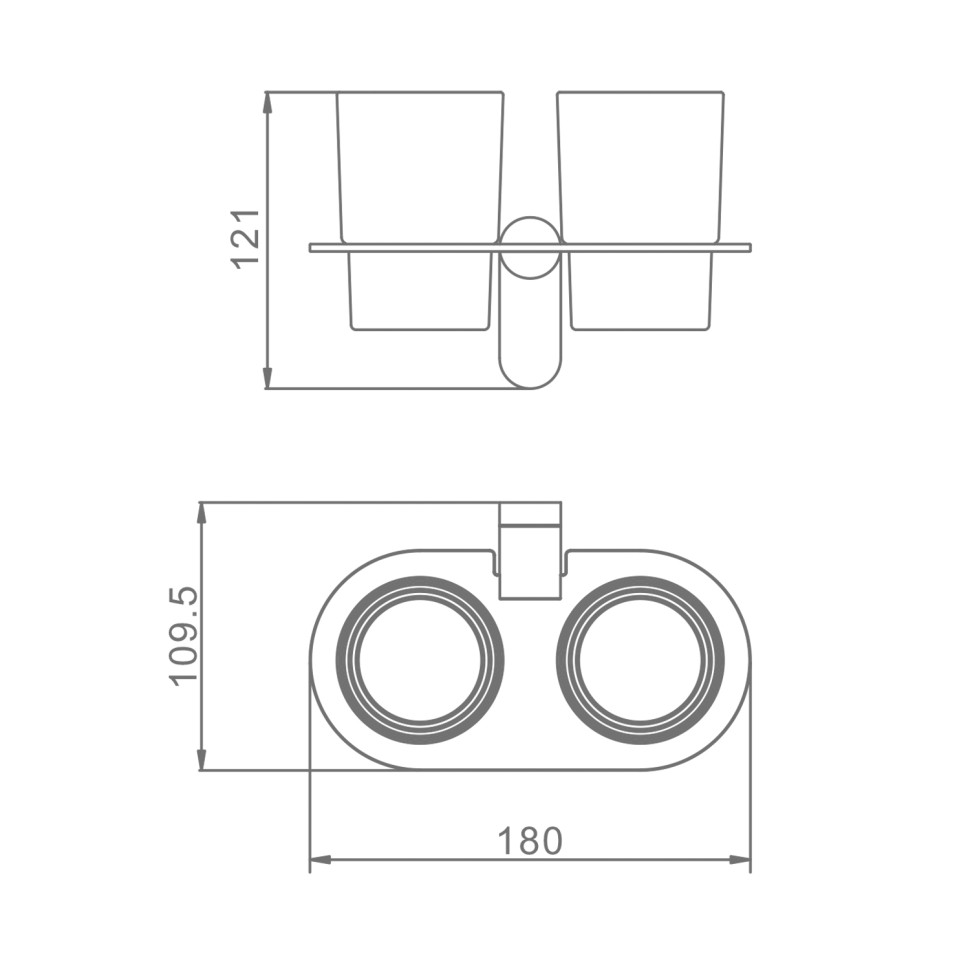 Держатель + 2 Стакана Raglo R300.08