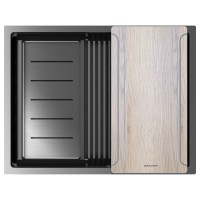 Мойка нерж. сталь NEXT-MULTI SINK 58-L UNI, PM785845-L-GM, вороненая сталь, 580х450мм, Paulmark