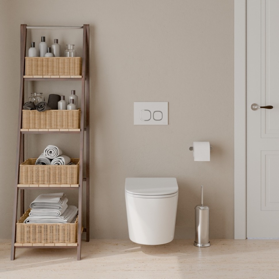 Комплект 3в1 IBERICA BLANCA инсталляция SILENCIO, унитаз BURGOS ALTO белый, кнопка смыва ESTI-Q белый глянцевый (IB001.BRA.234.831)