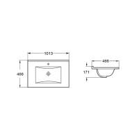 Раковина VBS-13100MB керамическая, цвет черный матовый