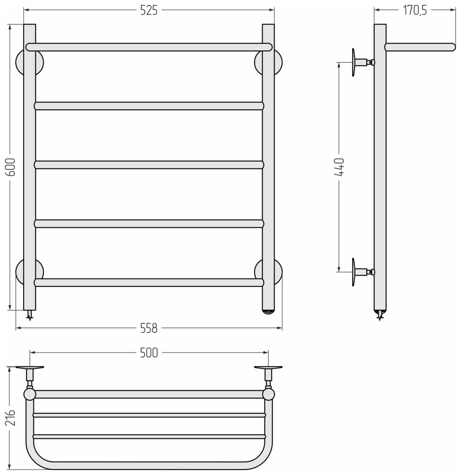 Формат 30 Л 600х500 (Полка + 4) П16