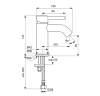 Ideal Standard CERALINE Смеситель для раковины, черный матовый