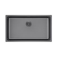 Мойка YUNI 76 UNI, нерж. сталь, YU76-GM, вороненая сталь, 760х440мм, Paulmark