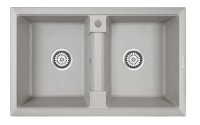 Мойка TANDEM 80/2, IT-GRANIT, PM238150-GR, серый, 810х500 мм, Paulmark