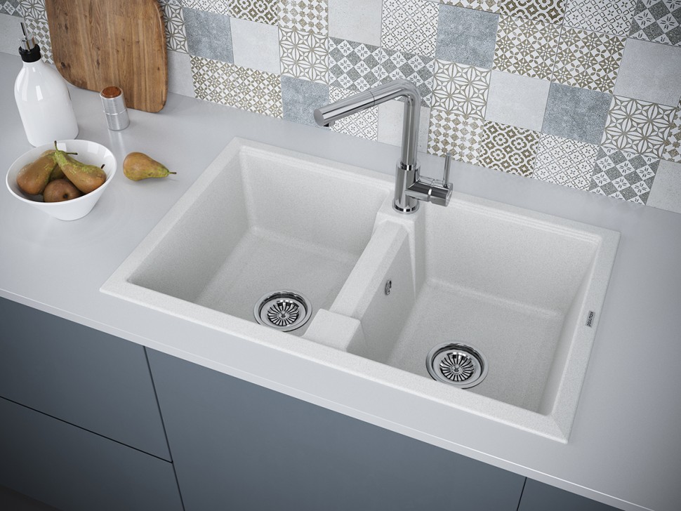 Мойка TANDEM 80/2, IT-GRANIT, PM238150-GR, серый, 810х500 мм, Paulmark