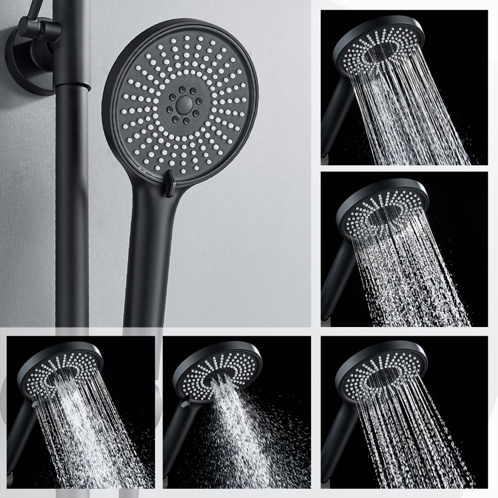 Душевая система Splenka для ванны и душа S05.24.06 Черный