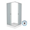 Душевой уголок Niagara Eco NG-010-14Q (100х100х195) низкий поддон(13см),стекло матовое,2 места