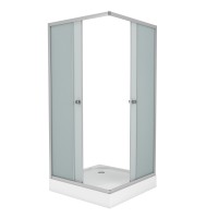 Душевой уголок Niagara Eco NG-010-14Q (100х100х195) низкий поддон(13см),стекло матовое,2 места