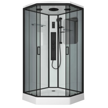 Душевая кабина Niagara Premium NG-6901-01GD BLACK (90х90х220) низкий поддон(16см),черный,стекло тонированное,4 места