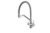 Смеситель Splenka для кухни со съемным гибким изливом, с магнитным фиксатором излива, с подключением фильтра питьевой воды S71.62.05 Сатин