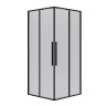 Душевое ограждение Niagara Nova NG-6822-34ВLACK (80х80х195) квадрат,черный матовый,двери раздвижные,стекло прозрачное,1 место