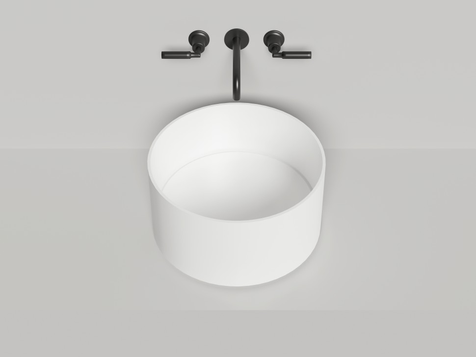 Раковина накладная ARMONIA ROUND 02 покраска по RAL полностью 450х450х250 S-Stone Матовое