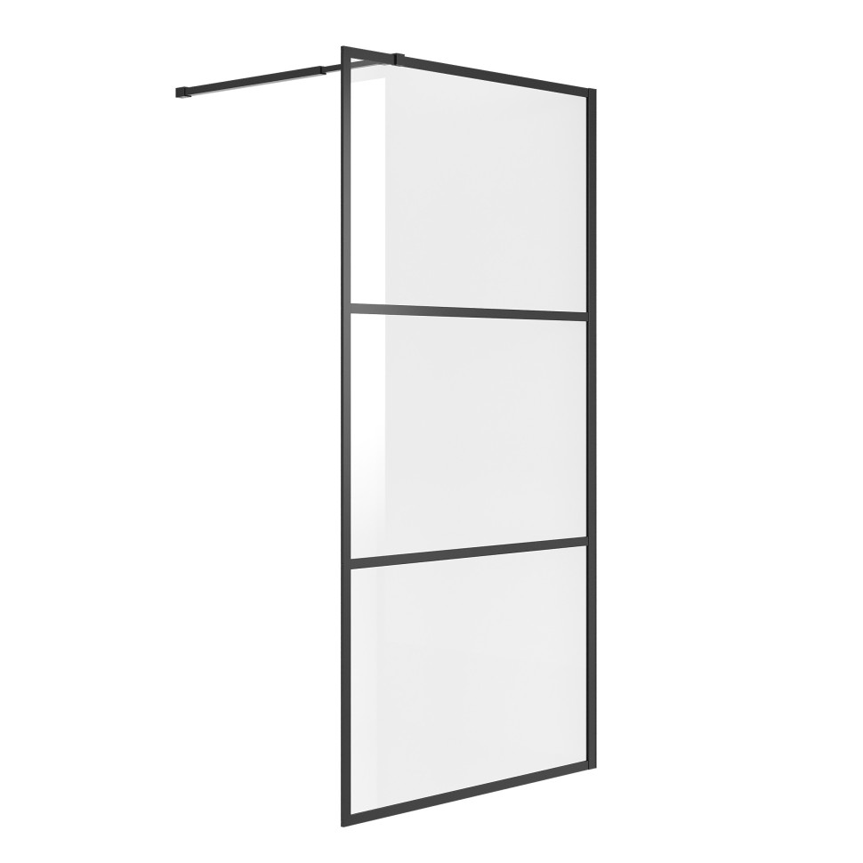 Душевая перегородка Niagara Nova NG-688-12BLACK (120х195) черный матовый,стекло прозрачное,1 место