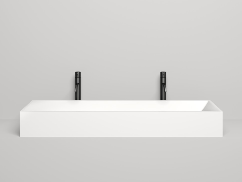 Раковина накладная SONATA покраска по RAL полностью 1195х450х130 S-Stone Матовое