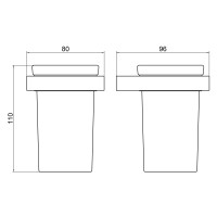 Стакан для зубных щеток Timo Petruma 15233/13 никель